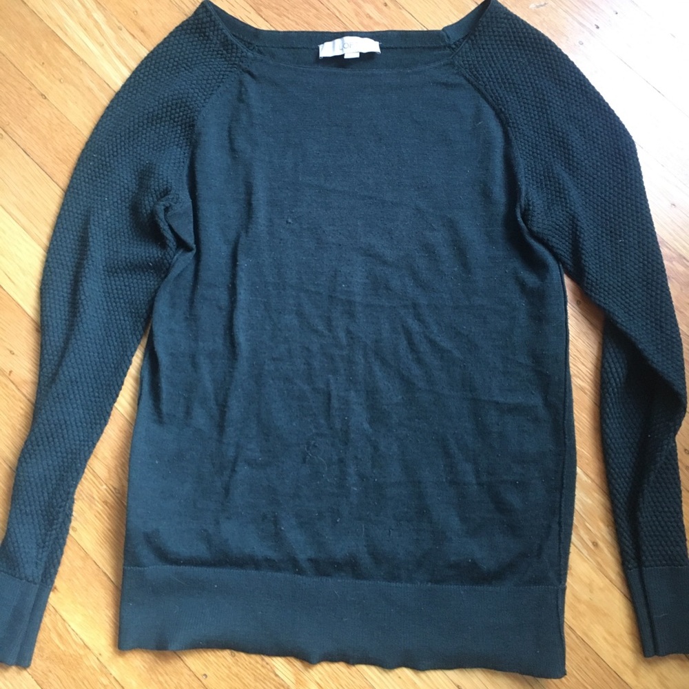 Ann Taylor Wool & Poly blend Sweater with boatneck